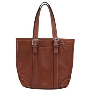 Vintage Coach Bag Brown Leather Tote Shopper